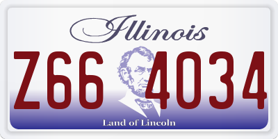 IL license plate Z664034