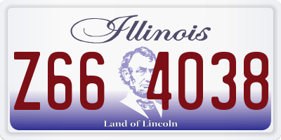 IL license plate Z664038
