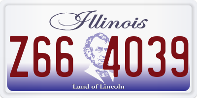 IL license plate Z664039