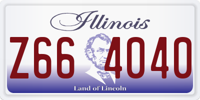 IL license plate Z664040