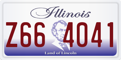 IL license plate Z664041