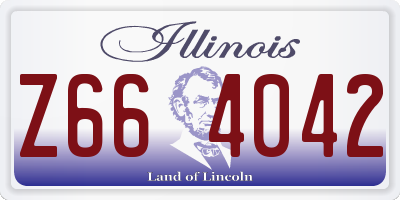IL license plate Z664042