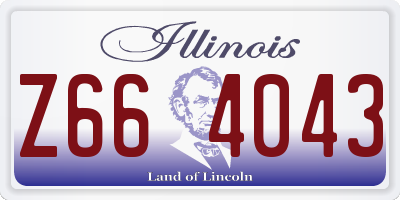 IL license plate Z664043