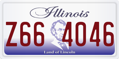 IL license plate Z664046