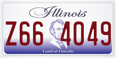 IL license plate Z664049