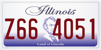 IL license plate Z664051