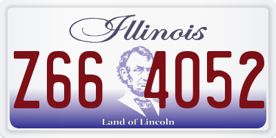 IL license plate Z664052