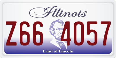 IL license plate Z664057