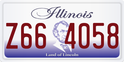 IL license plate Z664058