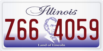 IL license plate Z664059