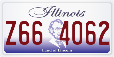 IL license plate Z664062