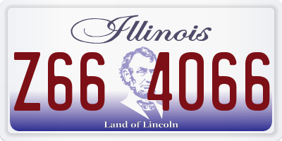 IL license plate Z664066