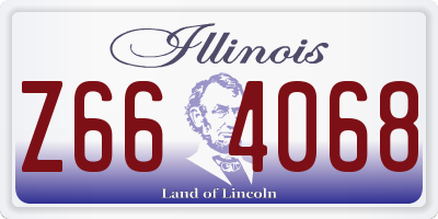 IL license plate Z664068
