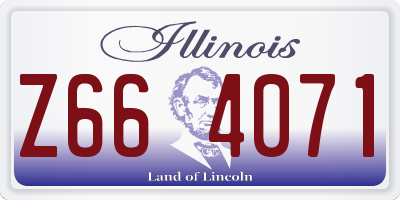 IL license plate Z664071