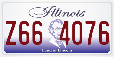 IL license plate Z664076