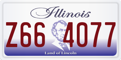 IL license plate Z664077
