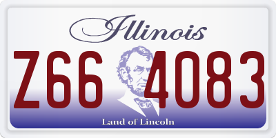 IL license plate Z664083