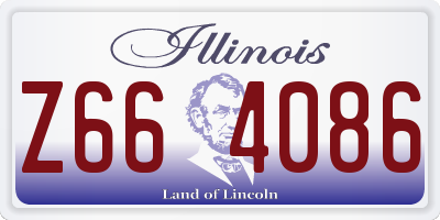IL license plate Z664086