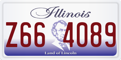 IL license plate Z664089