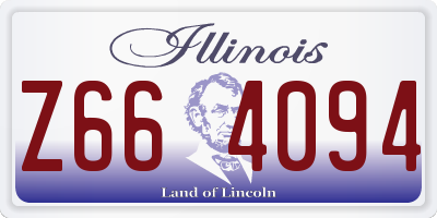 IL license plate Z664094