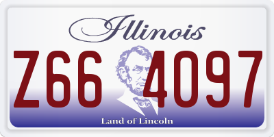 IL license plate Z664097