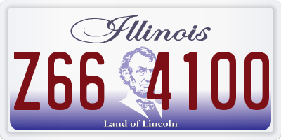IL license plate Z664100