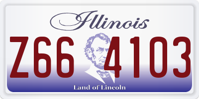 IL license plate Z664103