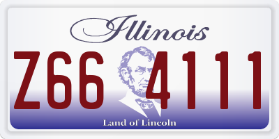 IL license plate Z664111