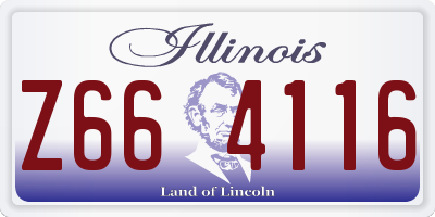 IL license plate Z664116