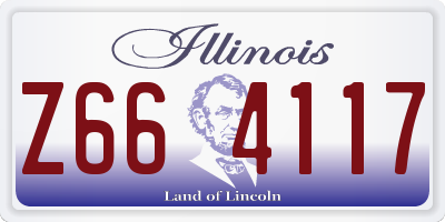 IL license plate Z664117
