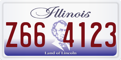 IL license plate Z664123