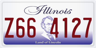 IL license plate Z664127
