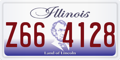 IL license plate Z664128