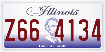 IL license plate Z664134