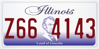 IL license plate Z664143