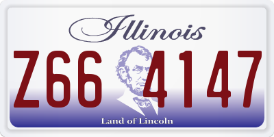 IL license plate Z664147