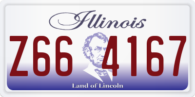 IL license plate Z664167
