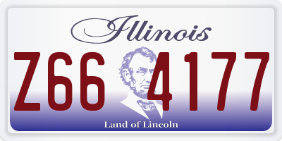 IL license plate Z664177