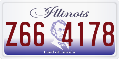 IL license plate Z664178