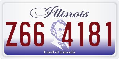IL license plate Z664181