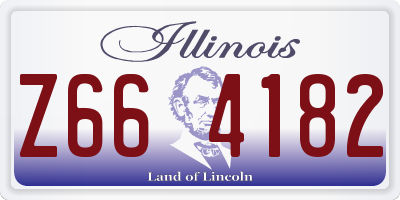 IL license plate Z664182