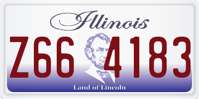 IL license plate Z664183