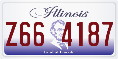 IL license plate Z664187