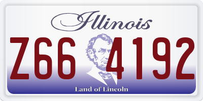 IL license plate Z664192