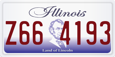 IL license plate Z664193