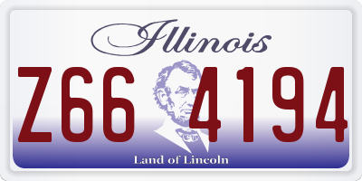 IL license plate Z664194