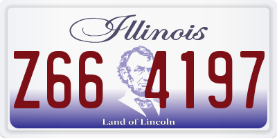 IL license plate Z664197