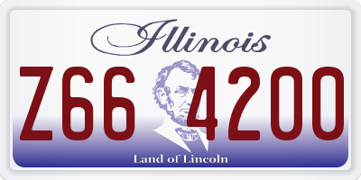 IL license plate Z664200