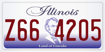 IL license plate Z664205