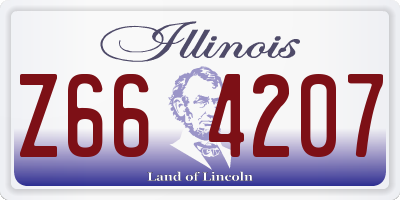 IL license plate Z664207